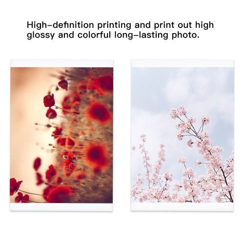 HPRT CP4000L Portable Full Color Photo Printer Mini Househeld Thermal Sublimation Printer 4x6 Inch 300dpi AR Printing WiFi Connection Automatic Lamination with 1pc Color Ink Cartridge & 54 Sheets Photo Paper Compatible with Windows Android iOS