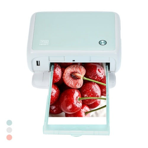 HPRT CP4000L Portable Full Color Photo Printer Mini Househeld Thermal Sublimation Printer 4x6 Inch 300dpi AR Printing WiFi Connection Automatic Lamination with 1pc Color Ink Cartridge & 54 Sheets Photo Paper Compatible with Windows Android iOS