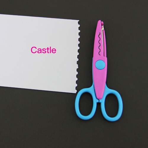 DIY Crafts Scissors Plastic Kid Design Safety Art Scissors Scrapbooking Decorative Wave Lace Edge Cutters