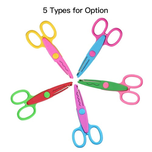 DIY Crafts Scissors Plastic Kid Design Safety Art Scissors Scrapbooking Decorative Wave Lace Edge Cutters