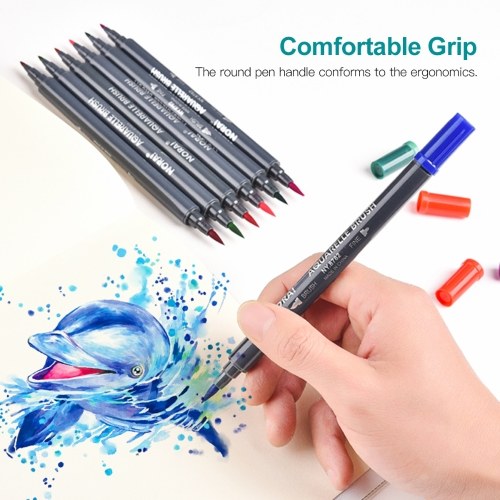 SKYGLORY  Dual Tips Brush Art Marker Pens Set