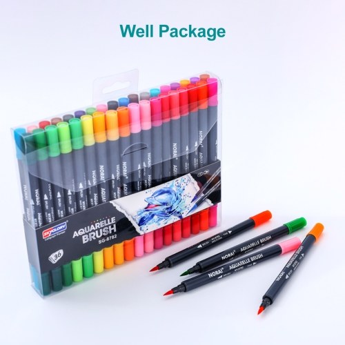 SKYGLORY  Dual Tips Brush Art Marker Pens Set