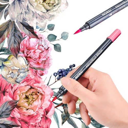 SKYGLORY  Dual Tips Brush Art Marker Pens Set