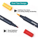 SKYGLORY  Dual Tips Brush Art Marker Pens Set