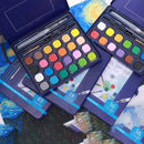 12 Vibrant Colors Solid Watercolor Paints Set