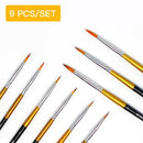 9pcs Detail Paint Brushes Set