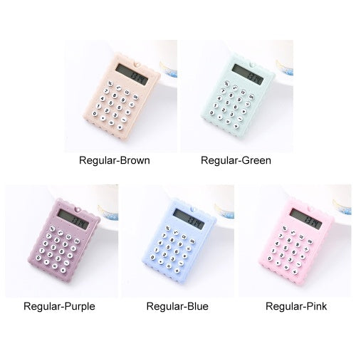 Mini Cute Calculator Pocket Size 8 Digits Display Portable Handheld Cartoon Calculator Electronic Calculator