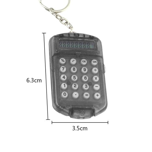 Mini Calculator with Keychain 8 Digits Display Plastic Casing Portable Pocket Size Calculator