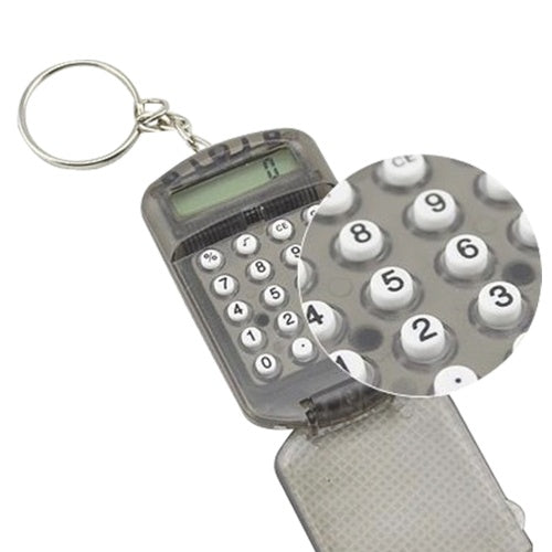 Mini Calculator with Keychain 8 Digits Display Plastic Casing Portable Pocket Size Calculator