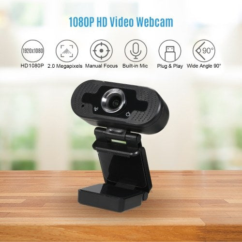 1080P HD Computer Camera Video Conference Camera Webcam 2 Megapixels Manual Focus