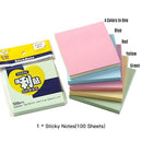 3 * 3 Inch Color Square Sticky Notes 100 Sheets Self-Stick Notepad