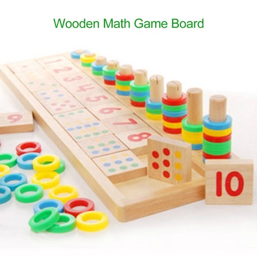 Wooden Math Game Board Number Puzzle Sorting Montessori Toys Educational Learning Tools