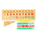 Wooden Math Game Board Number Puzzle Sorting Montessori Toys Educational Learning Tools