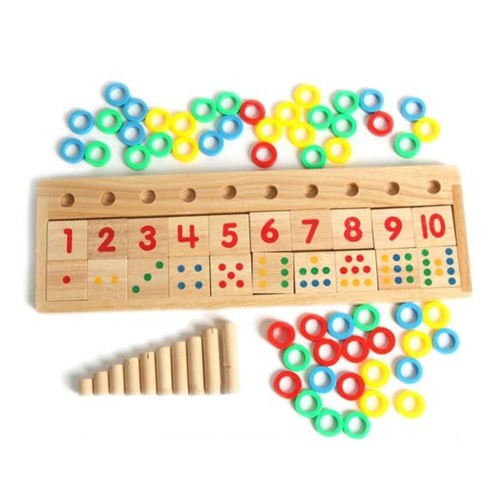 Wooden Math Game Board Number Puzzle Sorting Montessori Toys Educational Learning Tools