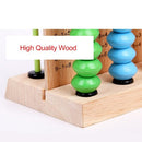 Wooden Abacsu 5 Frame Counter Educational Couting Toy 50 Beads