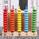 Wooden Abacsu 5 Frame Counter Educational Couting Toy 50 Beads