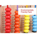 Wooden Abacsu 5 Frame Counter Educational Couting Toy 50 Beads