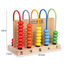 Wooden Abacsu 5 Frame Counter Educational Couting Toy 50 Beads