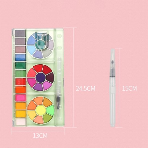 36 Colors Solid Watercolor Paint Pigment Portable Drawing Painting Set