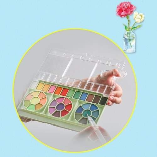 36 Colors Solid Watercolor Paint Pigment Portable Drawing Painting Set