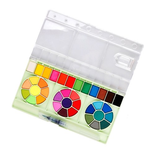 36 Colors Solid Watercolor Paint Pigment Portable Drawing Painting Set