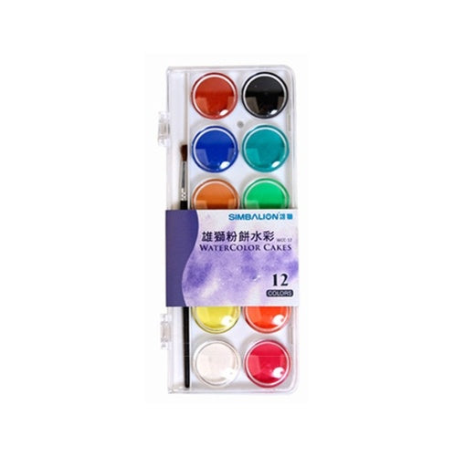 Solid Assorted Watercolor Paint Pigment Portable Drawing Painting Set with a Paintbrush Art Supplies for Artists Beginners Students Kids