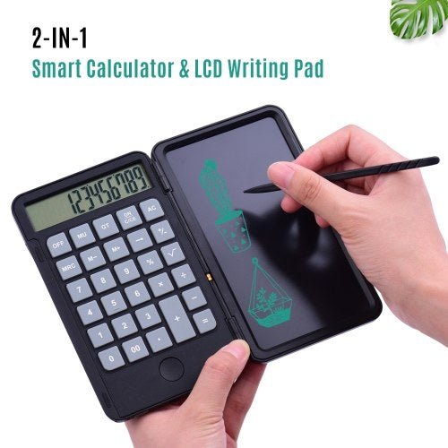 Aibecy Portable Calculator & LCD Writing Tablet Digital Drawing Pad 12 Digits Display