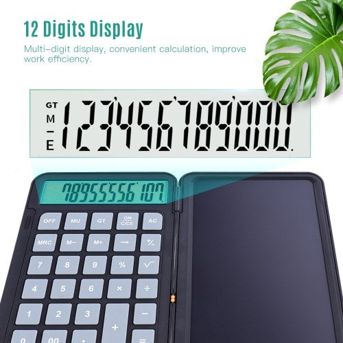 Aibecy Portable Calculator & LCD Writing Tablet Digital Drawing Pad 12 Digits Display