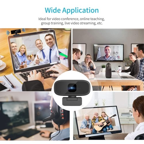 720P HD Computer Camera Streaming Webcam 1.0 Megapixels 75° Wide Viewing Fixed Focus