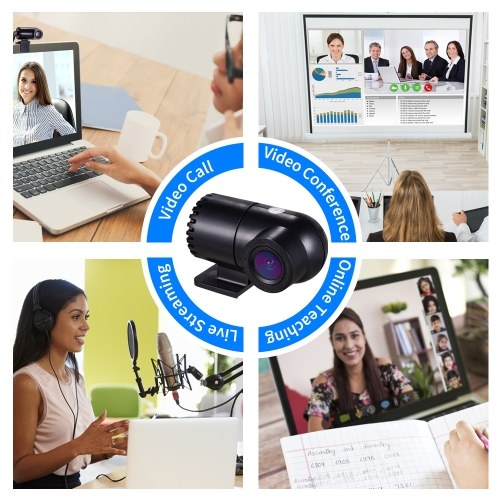 Aibecy HD 1080P Webcam USB Computer Web Camera with Bracket Built-in Microphone Plug and Play for Desktop PC Laptop Video Conferencing Live Streaming Recording Online Classes