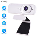 Aibecy HD 1080P Webcam with Microphone Support Touch-Switch Auto Focus USB Computer Camera Web Cam Plug and Play for PC Desktop Laptop Video Calling Conferencing Live Streaming Recording Online Classes