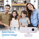 Aibecy HD 1080P Webcam with Microphone Support Touch-Switch Auto Focus USB Computer Camera Web Cam Plug and Play for PC Desktop Laptop Video Calling Conferencing Live Streaming Recording Online Classes