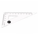 4 Pieces Clear Plastic Math Geometry Tool Ruler Set Includes 6-Inch Straight Ruler & 2pcs Triangle Ruler