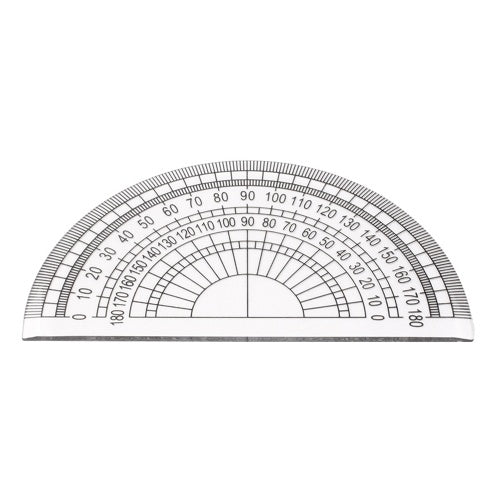 4 Pieces Clear Plastic Math Geometry Tool Ruler Set Includes 6-Inch Straight Ruler & 2pcs Triangle Ruler