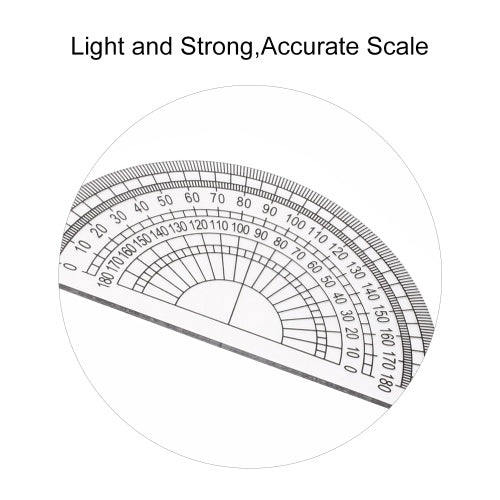 4 Pieces Clear Plastic Math Geometry Tool Ruler Set Includes 6-Inch Straight Ruler & 2pcs Triangle Ruler