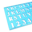 Plastic Drawing Ruler Alphabet & Number Hollow