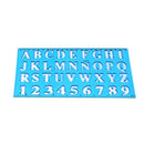 Plastic Drawing Ruler Alphabet & Number Hollow