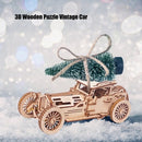 3D Wooden Puzzle Vintage Car Support Top Cover Modification Mechanical Model Kits