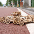 3D Wooden Puzzle Vintage Car Support Top Cover Modification Mechanical Model Kits