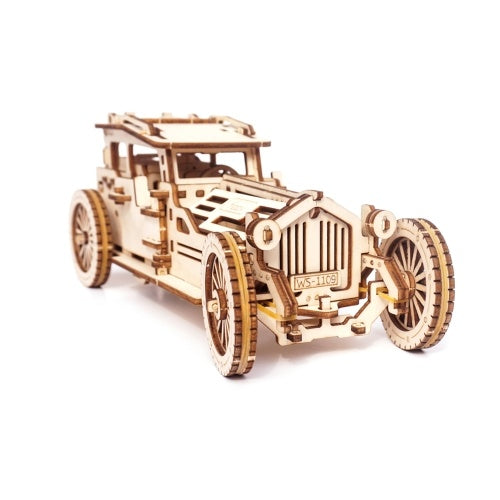 3D Wooden Puzzle Vintage Car Support Top Cover Modification Mechanical Model Kits