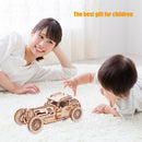 3D Wooden Puzzle Vintage Car Support Top Cover Modification Mechanical Model Kits