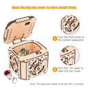 Self-assembly Wooden Puzzle Password Treasure Box