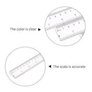 1pc 20cm/8 Inch Plastic Transparent Ruler Simple Straight Ruler Measuring Tool