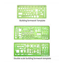 6 Pieces Drawing Templates Building Formwork