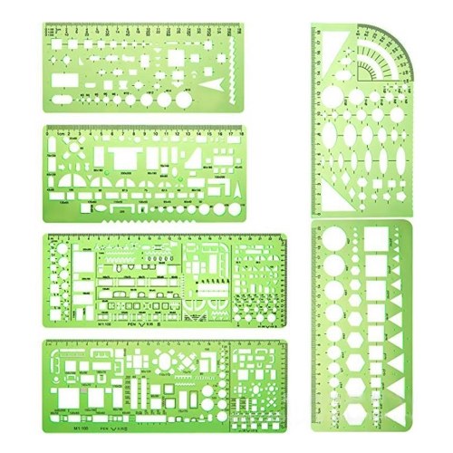 6 Pieces Drawing Templates Building Formwork