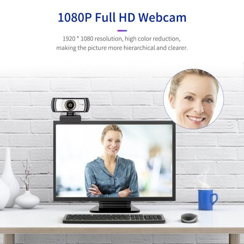 كاميرا ويب 1080P HD Streaming Webcam USB كاميرا فيديو للكمبيوتر 2 ميجابكسل 120 درجة عرض واسع التركيز اليدوي