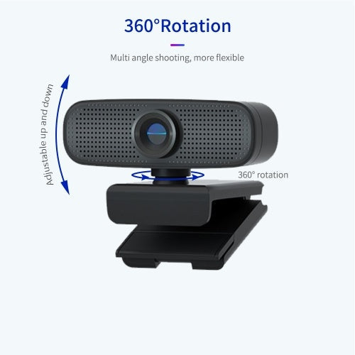 1080P HD Streaming Webcam USB Computer Video Camera 2 Megapixels 80° Wide Viewing Manual Focus