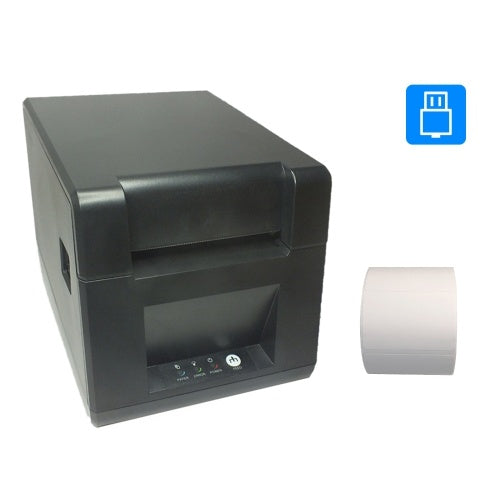 GOOJPRT Desktop 80mm Thermal Label Printer Wired Barcode Printer USB Connection with 1 Roll Paper Comaptible with Windows for Supermarket Store Restaurant Logistics