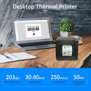 GOOJPRT Desktop 80mm Thermal Label Printer Wired Barcode Printer USB Connection with 1 Roll Paper Comaptible with Windows for Supermarket Store Restaurant Logistics