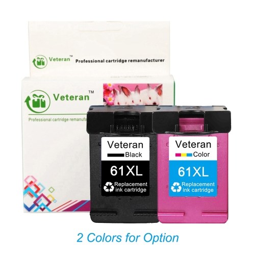 61XL Remanufactured Ink Cartridge Replacement for HP 61XL Large Capacity Compatible with HP Deskjet 2620 1000 1050 2000 2050 Printer, 1 Pack